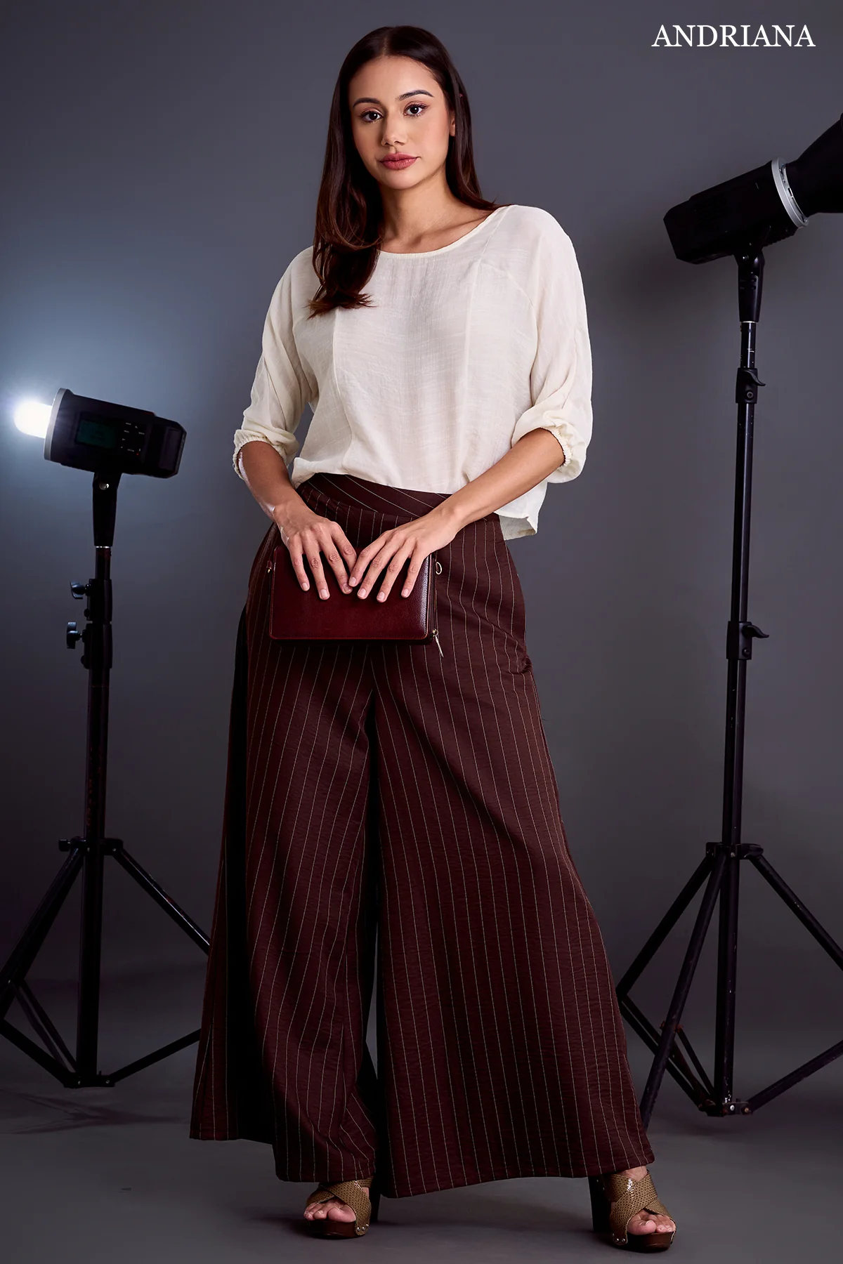 Andriana Women's Stripe Pant - Formal Wear - Image 4