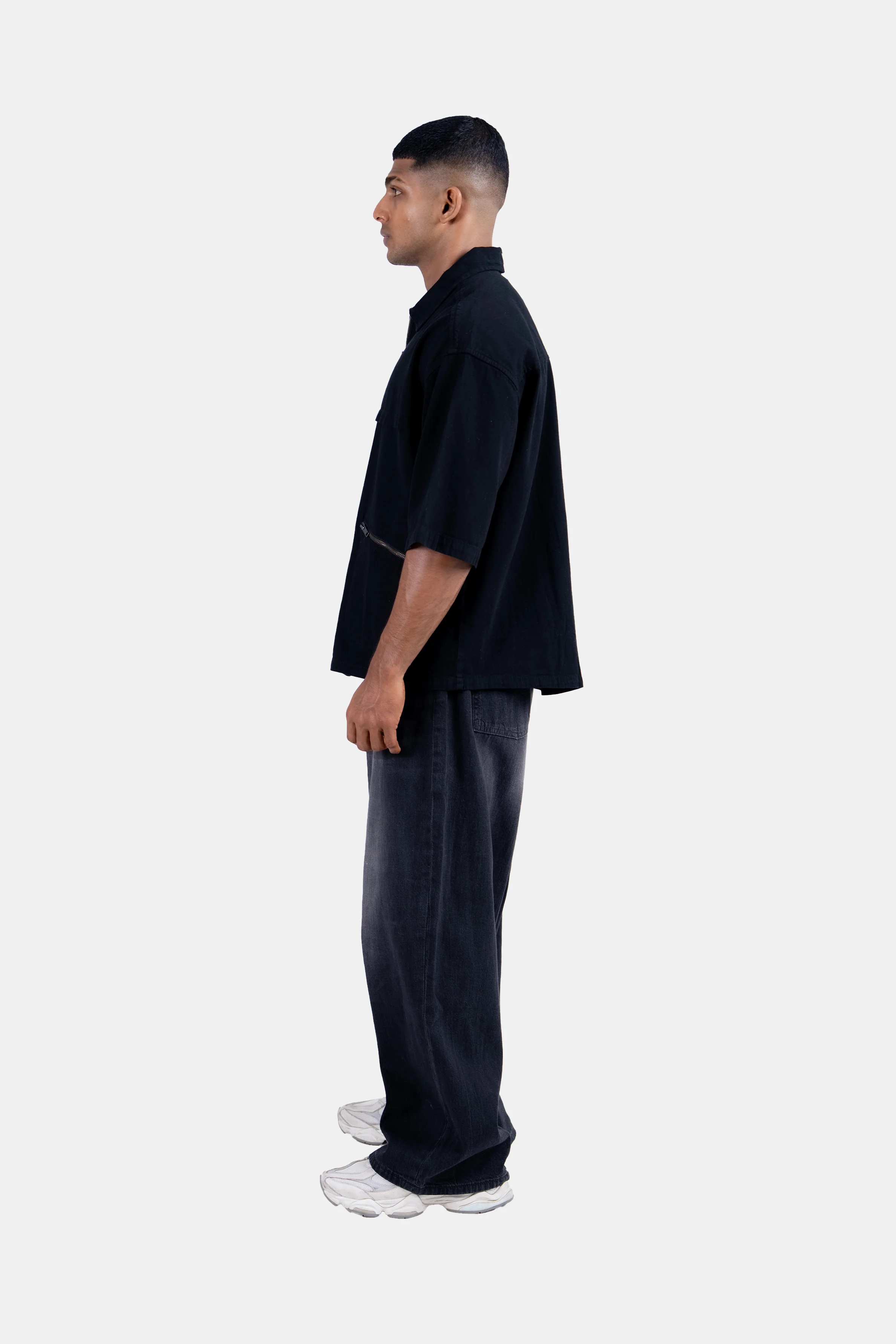 Hustle Men's Denim Shirt - Everyday Casual - Image 4