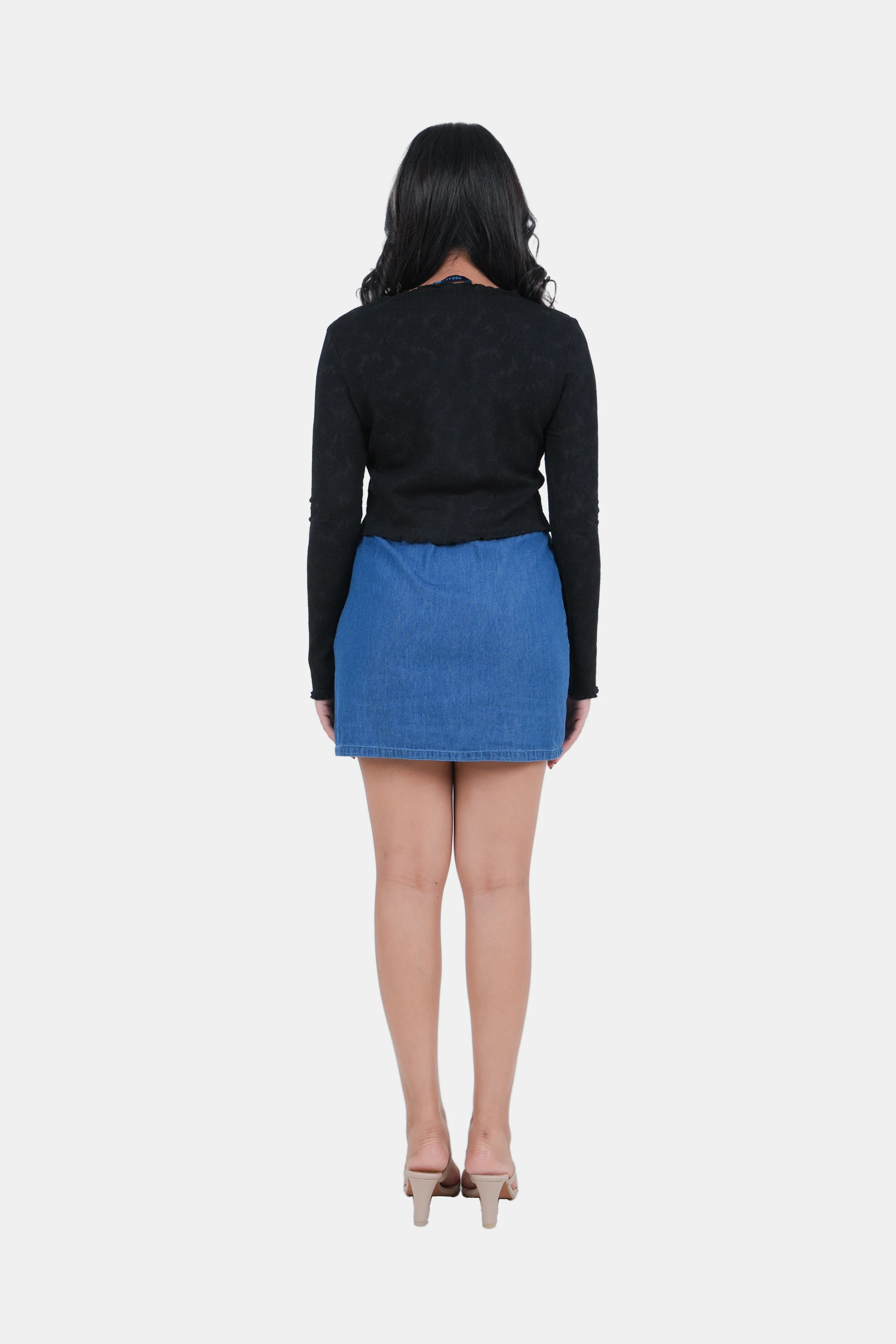 Modano Women's Denim Mini Skirt - Casual Wear - Image 6